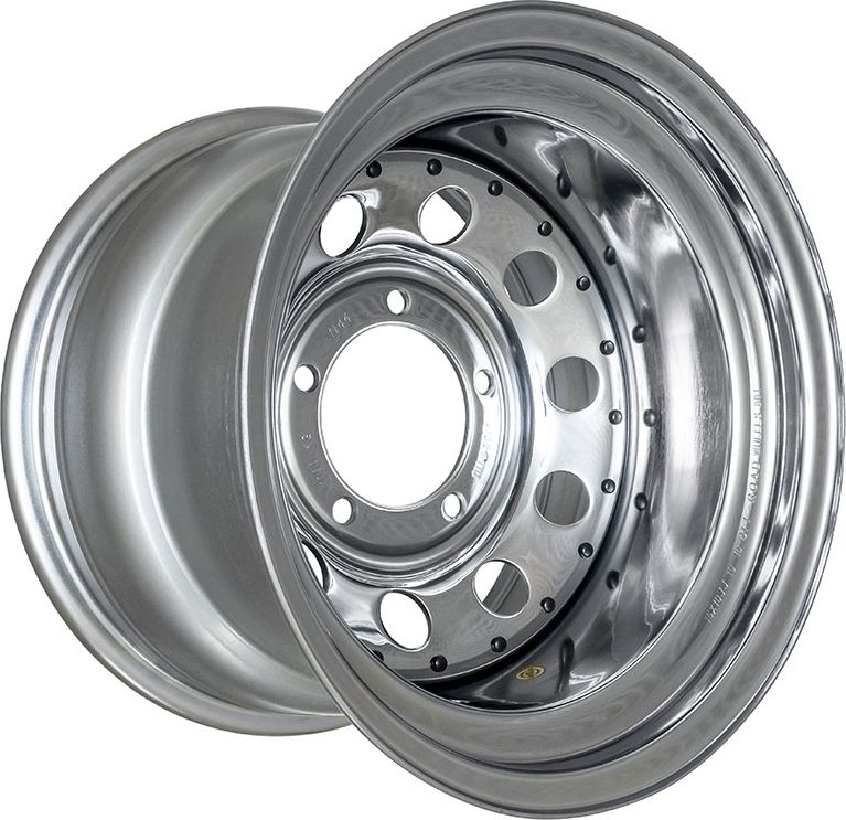 Колёсный диск OFF-ROAD Wheels усиленный стальной хромированный 5x139,7 10xR15 d110 ET-44 для УАЗ Буханка 1990-2026. Артикул 1510-53910CH-44