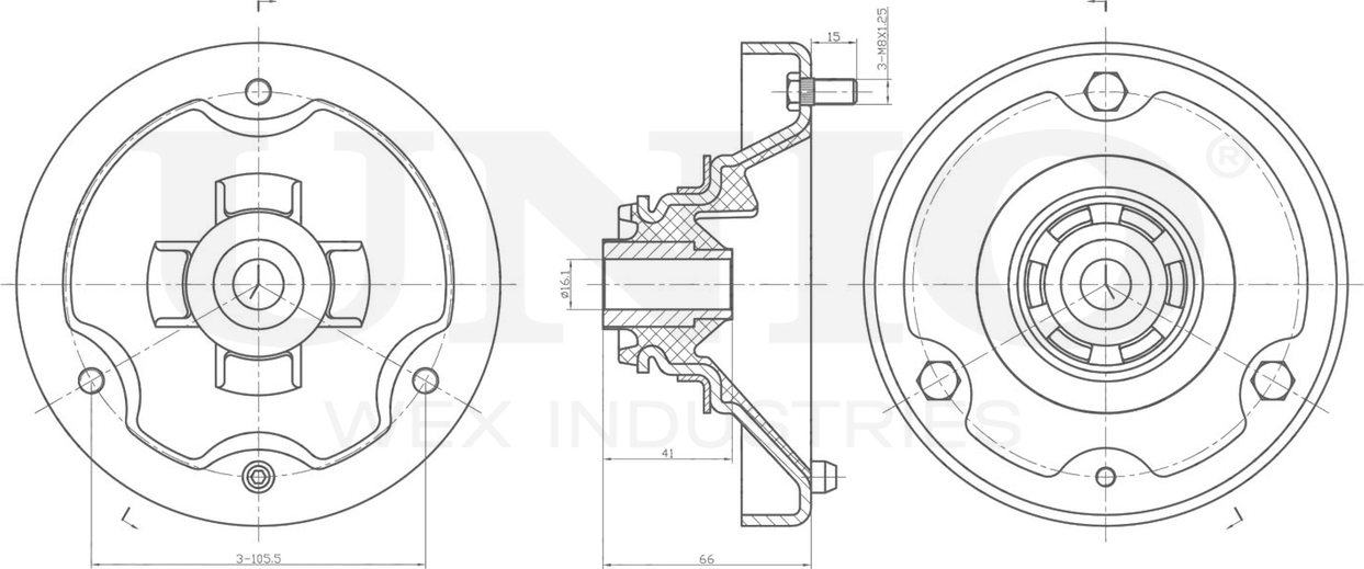 Опора амортизационной стойки (Unio). Артикул RMP-13040