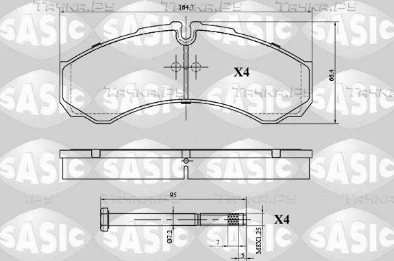 Тормозные колодки Sasic. Артикул 6216041