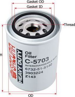 Масляный фильтр Sakura. Артикул C-5703