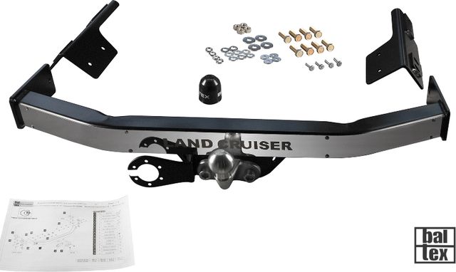 Фаркоп Baltex для Toyota Land Cruiser Prado 120 2002-2009. (с декор. пластиной) Фланцевое крепление. Артикул Y13A