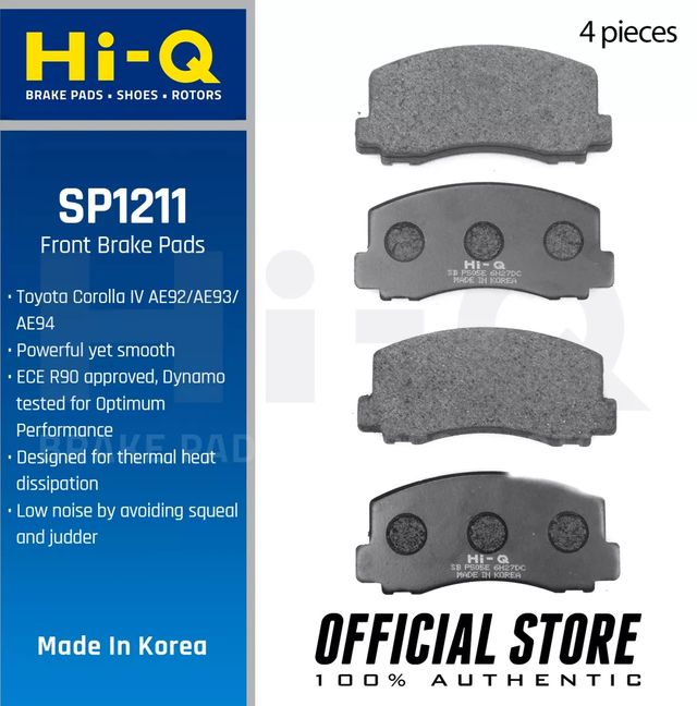 Тормозные колодки Sangsin Hi-Q передние для Mitsubishi Cordia 1982-1989. Артикул SP1211