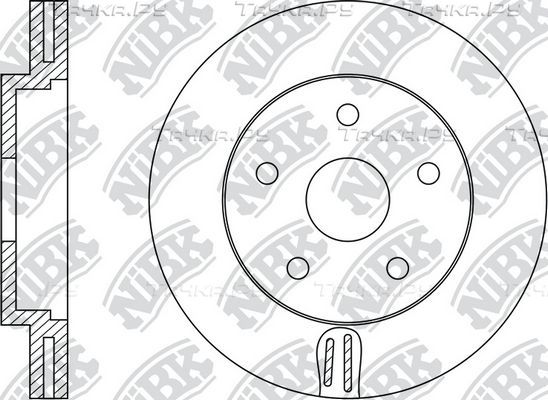 Тормозной диск NiBK передний для Toyota Mark X I 2004-2009. Артикул RN1258