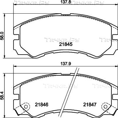 Тормозные колодки Hella Pagid передние для Opel Frontera A 1992-1998. Артикул 8DB 355 016-611