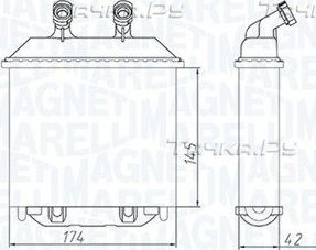 Радиатор отопителя (печки) Magneti Marelli для Opel Combo B 1994-2001. Артикул 350218415000