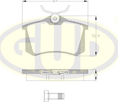 Тормозные колодки G.U.D.. Артикул GBP880103