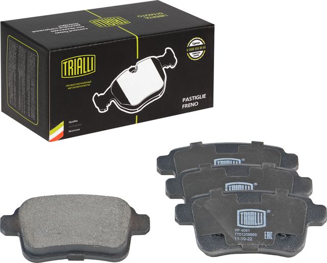 Тормозные колодки Trialli (Low-Metallic). Артикул PF 4091
