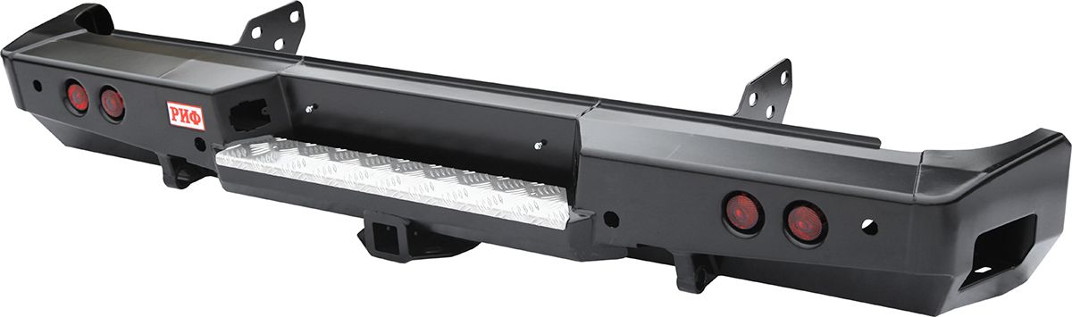 Бампер силовой РИФ задний с квадратом под фаркоп и фонарями для Toyota Tundra 2007-2013. Артикул RIFTND-20150