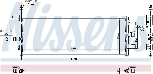 Радиатор низкотемпературный Nissens для MINI Countryman II (F60) 2017-2026. Артикул 606248