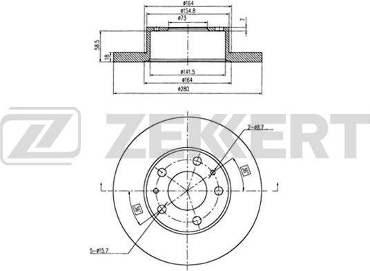 Тормозной диск Zekkert. Артикул BS-6147