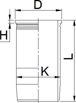 Гильза цилиндра Yenmak (Серый чугун) для Neoplan Starliner 2002-2026. Артикул 51-05739-000