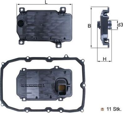 Фильтр АКПП Mahle для Porsche Panamera I 2011-2016. Артикул HX 187KIT