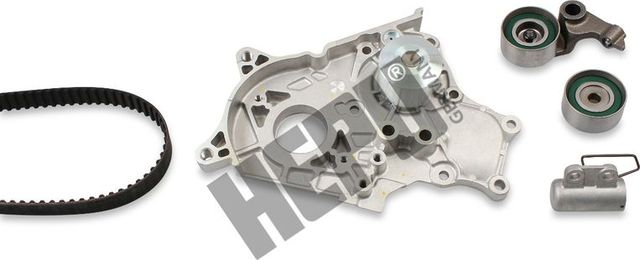 Помпа (водяной насос) с комплектом ремня ГРМ Hepu для Toyota Corolla E120, E130 2002-2007. Артикул PK77721