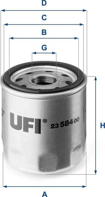 Масляный фильтр UFI. Артикул 23.584.00