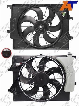 Диффузор радиатора в сборе HYUNDAI ACCENTSOLARIS (SAT). Артикул STHNS22010