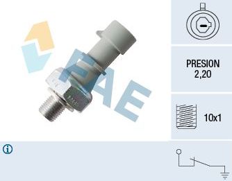 Датчик давления масла FAE для Alfa Romeo Giulietta III 2010-2026. Артикул 12445