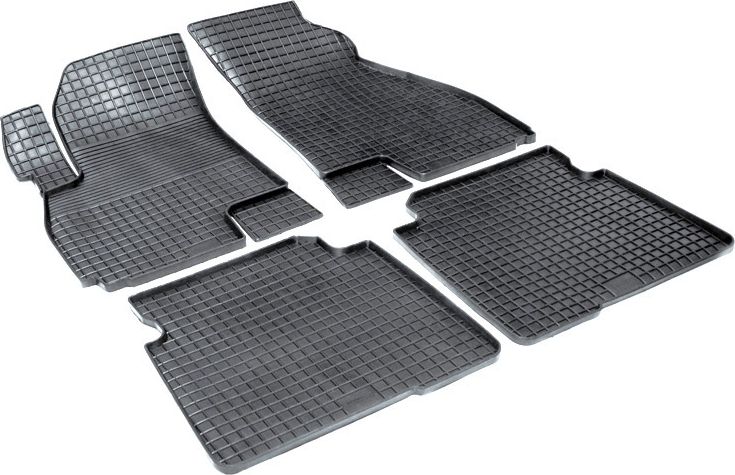 Коврики резиновые Seintex с узором сетка для салона Hyundai Santa Fe Classic 2001-2013. Артикул 00494