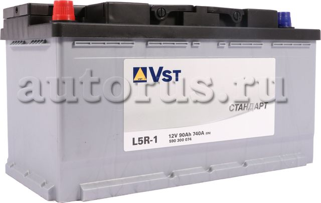 Аккумуляторная батарея V СТАНДАРТ [12V 90Ah 740A] (VST). Артикул 590300074