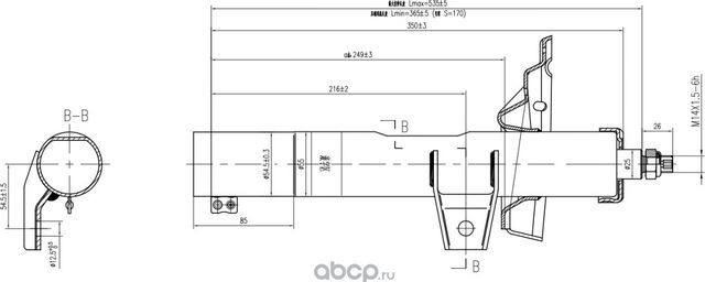 Амортизатор передний (газ) AWSA423909 (Awgo). Артикул AWSA423909