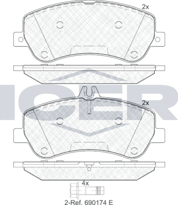 Тормозные колодки Icer. Артикул 181917