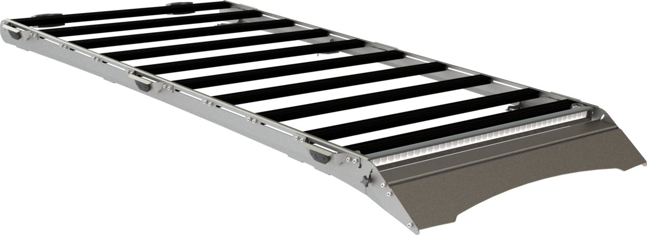 Экспедиционный багажник STC для Mitsubishi Pajero Sport II 2008-2016 Шторка дальний, рабочий и задний свет. Артикул STC-MPS/08-TR1-L1L2L3