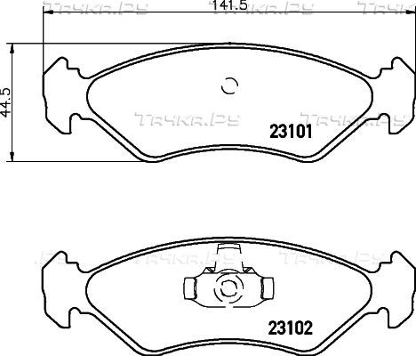 Тормозные колодки Mintex передние для Ford Fiesta IV 1995-2000. Артикул MDB1884
