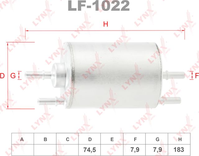 Топливный фильтр LYNXauto. Артикул LF-1022
