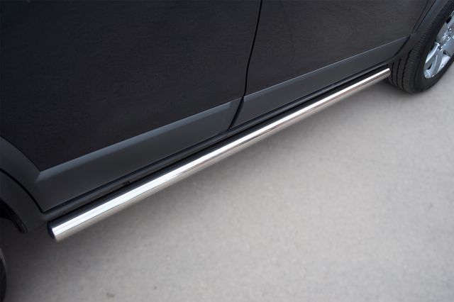 Защита порогов RusStal труба d63 (вариант 3) для Chevrolet Captiva 2012-2013. Артикул CHCT-0008283