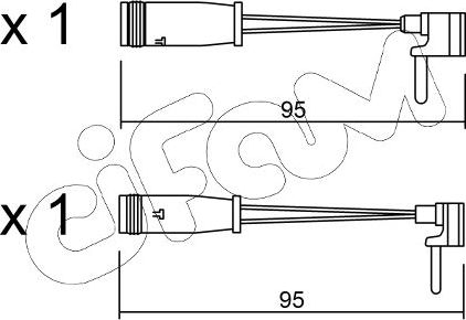 Датчик износа тормозных колодок  Metelli. Артикул SU.159K