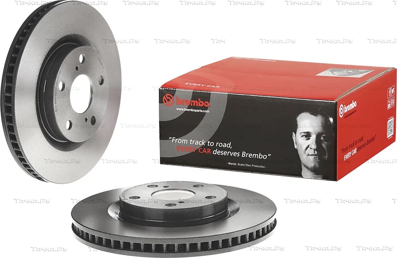 Тормозной диск Brembo UV Coated передний для Toyota Matrix II (E140) 2008-2014. Артикул 09.A417.11