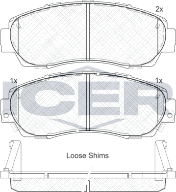 Тормозные колодки Icer. Артикул 181811
