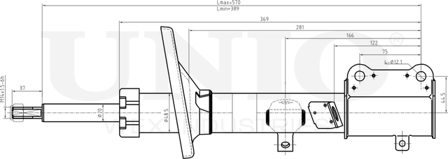 Амортизатор подвески (Unio). Артикул SAB-10036