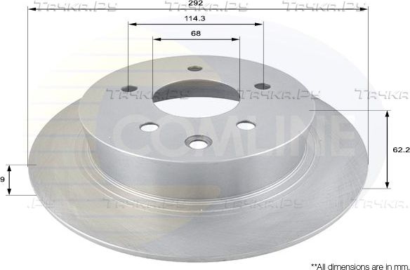 Тормозной диск Comline задний для Nissan Qashqai I 2007-2013. Артикул ADC0275