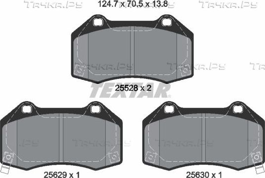 Тормозные колодки Textar Q+. Артикул 2552803