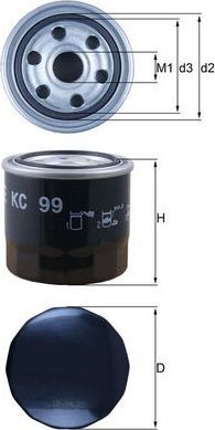 Топливный фильтр Mahle. Артикул KC 99