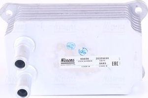 Радиатор масляный (маслоохладитель) для двигателя Nissens (алюминий). Артикул 90698