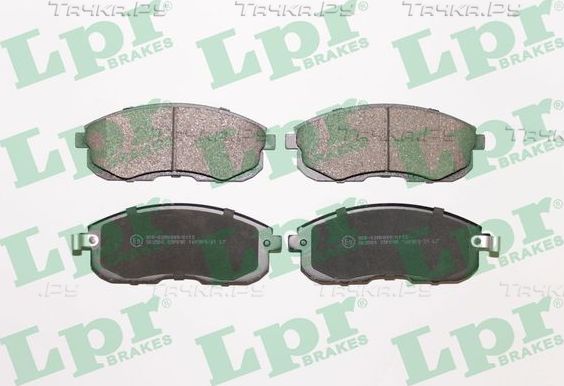 Тормозные колодки LPR передние для Nissan Maxima A32 1995-1999. Артикул 05P090