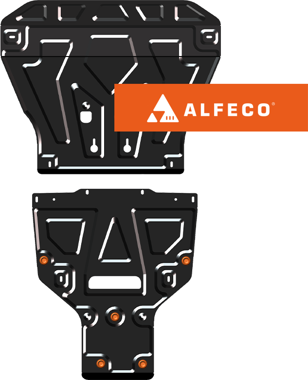 Защита Alfeco для картера и КПП Volkswagen Touareg III 2018-2026. Артикул ALF.30.41