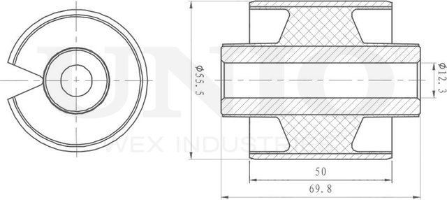 Сайлентблок рычага подвески (Unio). Артикул RMP-20103