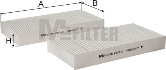 Салонный фильтр MFilter. Артикул K 973-2