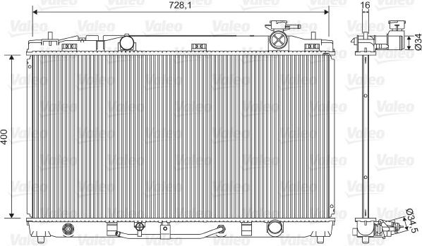 Радиатор охлаждения двигателя Valeo (алюминий). Артикул 701595
