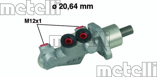 Тормозной цилиндр главный Metelli (алюминий) для Renault Clio II 2000-2013. Артикул 05-0584
