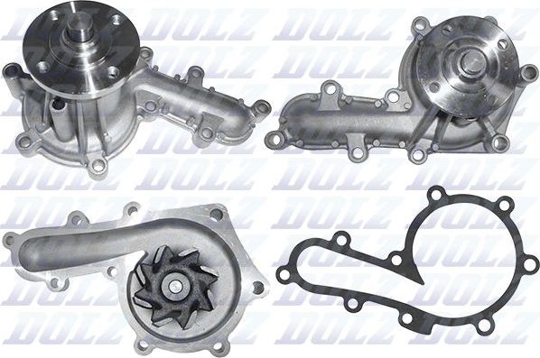 Помпа (водяной насос) Dolz для Toyota Land Cruiser 70 1996-2010. Артикул T254