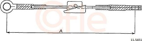 Трос ручника (тросик ручного тормоза) Cofle для Ford Orion I 1983-1986. Артикул 92.11.5451