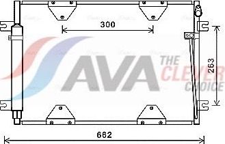 Радиатор кондиционера (конденсатор) AVA (алюминий) для Suzuki Grand Vitara II 2001-2003. Артикул SZ5139D