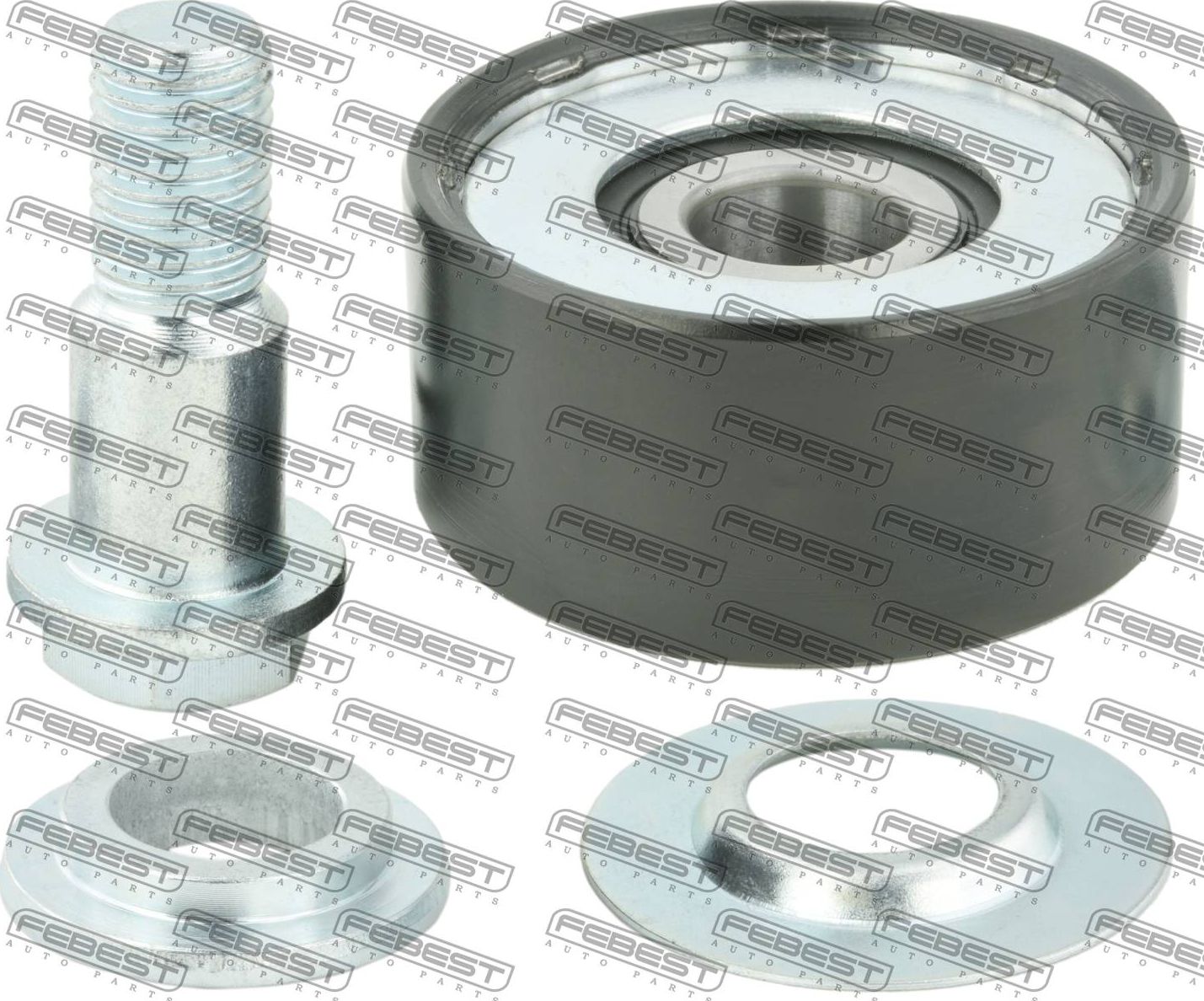 Направляющий (ведущий) ролик приводного поликлинового ремня Febest. Артикул 0188-VDJ200S