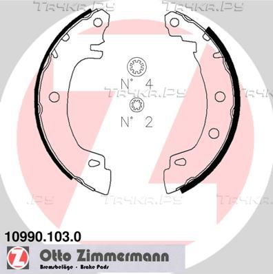 Тормозные колодки Zimmermann задние для Renault Megane II 2003-2005. Артикул 10990.103.0
