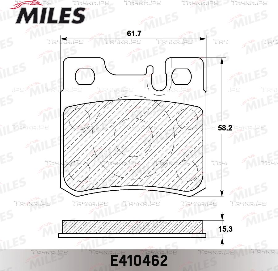 Тормозные колодки Miles (Low-Metallic). Артикул E410462