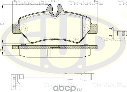 Тормозные колодки G.U.D.. Артикул GBP124600
