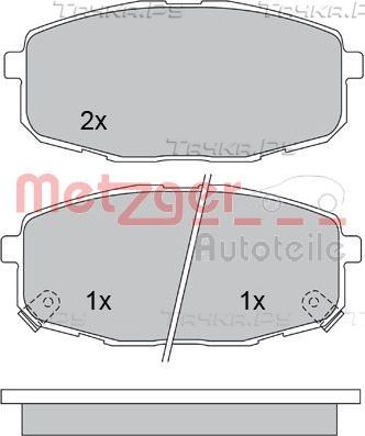 Тормозные колодки Metzger. Артикул 1170097